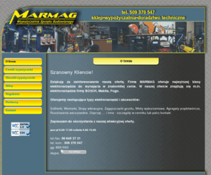 marmag.pl: Firma MARMAG 
Firma MARMAG oferuje najwyĹźszej klasy elektronarzÄdzia do wynajÄcia w znakomitej cenie. W naszej ofercie znajdujÄ siÄ m.in. elektronarzÄdzia firmy BOSCH, Makita, Fogo.