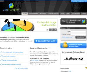 zen-transfert.com: Zentransfert - Transférer/envoyer des fichiers volumineux
Zentransfert - solution professionnelle d'échange de fichiers volumineux.