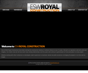 eswroyal.com: ESW Royal Construction | Commercial Concrete Footings Northern Illinois | Bridge Installation | Soil Stabilization | ESWRoyal.com
We built our reputation solid with pride, integrity and quality concrete and bridge installation. Working with other contractors or developers, we pride ourselves on bringing the projects in on time and on budget.