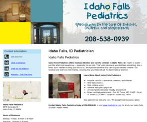 ifpediatrics.net: Pediatrician Idaho Falls, ID-Idaho Falls Pediatrics
Idaho Falls Pediatrics offers medical attention and care to children in Idaho Falls, ID. Call 208-538-0939