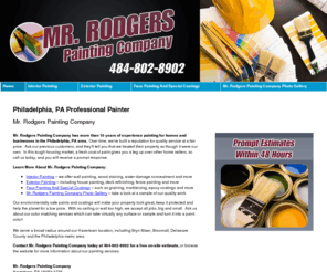 mrrodgerspaintingcompany.com: Professional Painter Philadelphia, PA
Mr. Rodgers Painting Company provides painting services to Philadelphia, PA. Call 484-802-8902 for prompt estimates within 48 hours.