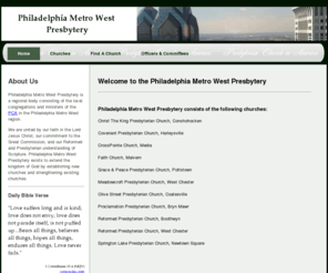 philawest.org: Philadelphia Metro West Presbytery
Web site of Phileadelphia Metro West Presbytery