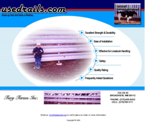 usedrails.com: Used Guardrail. used rails Fury Farms Inc.
Home page for Fury Farms Inc Used Guardrails