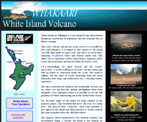 wi.co.nz:  White Island - New Zealand Volcano Adventure Tours to an active Volcano
White Island adventure boat and helicopter tours in New Zealand to White Island Volcano