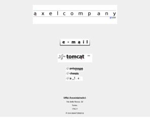 axelcompany.com: AxelCompany
Nuova societï¿½ sito in costruzione presto operativo. Aggiornato 21 Novembre 2007.