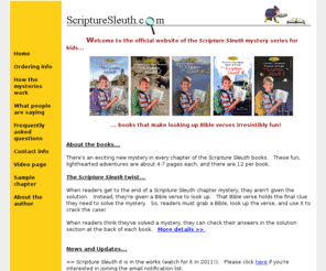 scripturesleuth.com: Scripture Sleuth Official Website
Readers solve each chapter's lighthearted mystery by looking up a Bible verse, which holds the chapter's final clue.