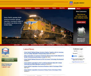 unionpacificrailroad.com: Union Pacific
Union Pacific operates North America's premier railroad franchise, covering 23 states in the western two-thirds of the United States.