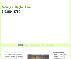 advancedentalcare.com: Welcome to Advance Dental Care - Kitchener Waterloo Dentistry , Teeth Whitening, Cosmetic, Bridges, Crowns Services
Advance Dental Care provides cosmetic dentistry - we make you smile Kitchener-Waterloo tooth whitening cosmetic dentistry teeth whitening teeth whitening dentists hydrogen peroxide teeth whitening teeth whitening gel brite teeth whitening teeth whitening spa teeth whitening shades  