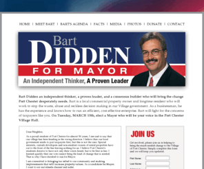 bartdidden.com: Bart Didden for Mayor
Bart Didden is an independent thinker and proven leader. He will bring the change Port Chester desperately needs