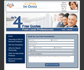 cpainohio.com: Ohio CPA
Ohio CPA Services Financial issues are delicate, and must be dealt with only by a certified public accountant who is a specialist in the field.