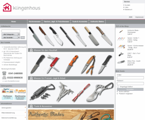 klingenhaus.com: Klingenhaus | Messershop
Klingenhaus.de - der Partner für die scharfen Sachen. Wir führen Taschenmesser, Jagd- und Freizeitmesser, Küchenmesser, Accesoire und Outddoorequipment namenhafter Hersteller.
