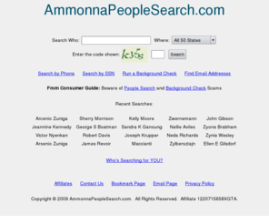 wantawebsitenow.biz: Free People Searches
Free people searches. Complete addresses and telephone numbers revealed for free. Search results include current addresses, telephone numbers, ages, relatives and background checks.