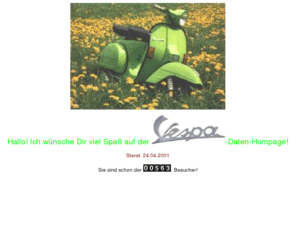 magstmich.net: Herzlich willkommen auf der Vespa-Daten-Homepage
Die Vespa-Daten-Homepage