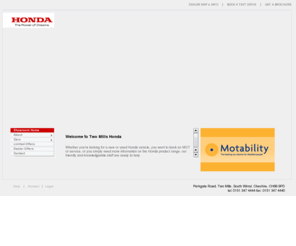 twomillshonda.co.uk: Honda (UK)
Visit the official Honda (UK) website for the full Honda range of cars, motorbikes, scooters, power equipment, lawnmowers, generators, motorcycles, outboard motors, etc.