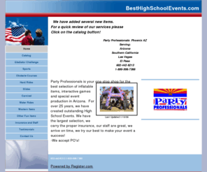 besthighschoolevent.com: Best School Carnivals
We have been providing equipment for school carnivals for 25 years. You can clearly see from our website that we have the best variety of fun item for all ages!