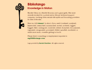 bibliotango.com: Bibliotango - Knowledge in Motion - Marilee Glenn
