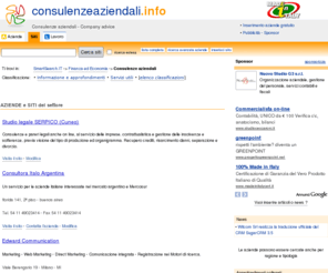 consulenzeaziendali.info: Consulenze aziendali - Company advice
Portale dedicato alle consulenze aziendali Made in Italy, aziende, links e altro ancora.