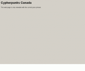 cypherpunks.ca: Cypherpunks Canada
