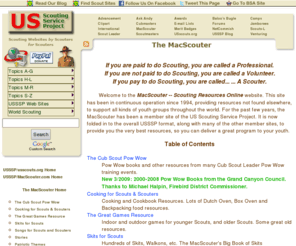 macscouter.com: MacScouter -- Scouting Resources Online
The MacScouter -  Scouting Resources Online