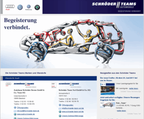 schroeder-team.de: Schröder Team Portalseite - Schröder Team Sennestadt GmbH & Co. KG aus Bielefeld - Hauptseite
Schröder Team Sennestadt GmbH & Co. KG,Schröder Team Portal, Ihre kompetenten Volkswagen, Audi und Skoda Partner in Nordrhein-Westfalen.