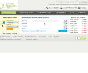 infotravelservice.com: Info Travel Service - Kelionės internetu - Poilsinės kelionės
Info Travel Service - poilsinės bei pažintinės kelionės, paskutinės minutės pasiūlymai, aviabilietai, viešbučių rezervacija.