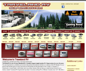 jaycodealers.com: Traveland RV Supercenter
Traveland RV Supercentre in Langley BC -rvs, rv trailers, rv sales, rv rentals, rv parts and rv service for new and used motorhomes, trailers, campers, toy haulers, folding tent trailers and recreational vehicles.