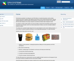 opiasystems.com: Opia Systems - OEE software for manufacturing performance improvement
OEE software for manufacturing performance improvement. Opia Systems has helped numerous well-known companies make significant improvements to their manufacturing performance.