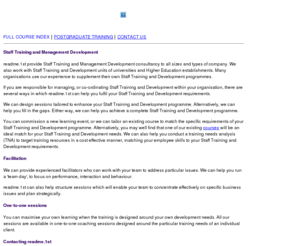 readme-1st.co.uk: readme.1st - Staff Development and Management Training Consultancy
readme.1st Staff Development and Management Training Consultancy Courses