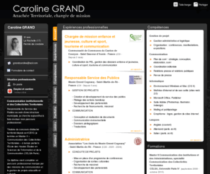 carolinegrand.com: Caroline GRAND - CV - Attachée Territoriale, Communication des Collectivités et Administrations
Spécialiste de la communication des collectivités territoriales