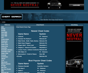 cheatsearch.net: Cheat Search
cheats playstation gamecube consoles gameboy