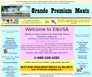 chevonusa.com: Best Prices on the Net for Elk Meat, Buffalo Meat, Goat Meat, Venison, Steak and Roasts, Antler Chews
USDA Elk Meat, Elk Steaks, Buffalo Meat, Bison Meat, Venison, or goat meat at low ranch prices at the ELKUSA Online elk meat and buffalo meat Store. 