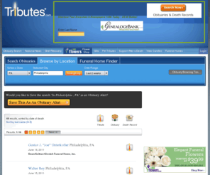 philedelphiaobits.com: Obituary Search Engine - Tributes.com
Obituary Search Engine by Tributes.com. Perform Obituary Search by State, and Date Range. Search Obituaries by Location  - Recent and Past, Local and National using Obituary Search Engine.