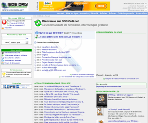 sosordi.net: SOS Ordi - Entraide Informatique gratuite
Aide en ligne informatique : dépannage, pilotes, drivers, apprendre, tutoriaux, téléchargement