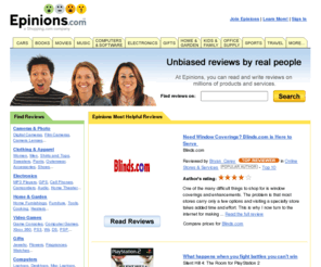 epinions.com: Reviews from Epinions
Read Reviews on Digital Cameras, Cars, Books, Movies, Music and More.