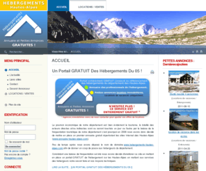 hebergements-hautes-alpes.com: Location Vente Hautes-Alpes
Annuaire des hôtels, gîtes, chambres d'hôtes, campings, centres de vacances du département des Hautes-Alpes (05), Hébergements location appartement studio Hôtel Camping Gîte Chambre d'hôte dans les Hautes-Alpes (05) Alpes du Sud