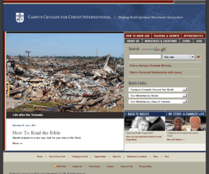 my-campus-crusade-for-christ.net: Campus Crusade for Christ International
Campus Crusade for Christ helps people in every segment of society -- from students to athletes to families to business professionals -- truly follow Jesus Christ.