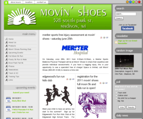 movinshoesmadison.com: Movin' Shoes - Madison, WI - Providing running shoes to the Madison community since 1973!
Movin' Shoes - Madison, WI - Providing shoes to the Madison Community since 1973!