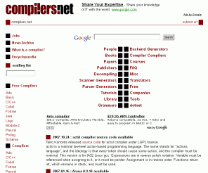 compilers.net: compilers.net
Compilers and programming languages portal