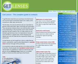 getlenses.org: Get Lenses - The complete guide to contacts - getlenses.org
Get Lenses - The complete guide on acquiring contact lenses so you get the best value from your purchase - getlenses.org