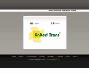 grpunited.net: United trans
United Trans started its activity with a skillful team, providing removal services using sea & air modes of transportation, as well as other logistics aspects as custom clearance, transportation & storing ,warehousing. During the years of activity, United Trans was able to gain the trust of a wide varsity of foreign enterprises and diplomatic entities, as a normal result of three decades long of its staff expertise in the removal/relocation field, whom established a solid efficient system of operation, warehousing and transportation and service orientation. 