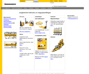 jungheinrich.nl: Jungheinrich heftruck, palletwagen, magazijnstellingen, magazijninrichting
Jungheinrich heftrucks en magazijnstellingen. Voor uw heftruck, palletwagen, pompwagen, reachtruck, magazijnstellingen en magazijninrichting.