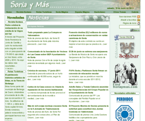 soriaymas.com: Soria y Más. El portal de actualidad de Soria de Editorial Sotabur: noticias, cultura y libros.
Soria y Mas, periodico y revista digital: Todo sobre Soria, Templarios, Esoterismo....