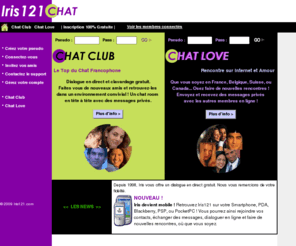 Chat Iris121 | Dialogue en direct et site de rencontre | Clavardage