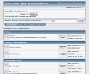peros.pl: Forum o pisaniu - Peros - Artykuły Piśmiennicze - Indeks
Forum o pisaniu - Peros - Artykuły Piśmiennicze - Indeks