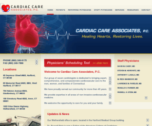 cardiaccarect.com: Cardiac Care Associates
Cardiac Care Associates is a premier non-invasive cardiology practice in Hartford, CT