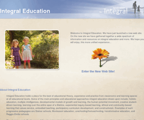 i-edu.org: Integral Education
Integral Education - From Cradle to Kosmos - Elevating our Integral Capacities for a more compassionate learning environment in an ever complexifying world