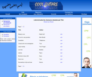 coolguitare.com: Cool guitare, tablature et video de guitare acoustique
Découvrez gratuitement la guitare acoustique graçe a des tablatures illustrées par des videos