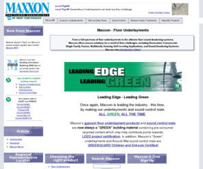 duracap.net: Maxxon Corporation - 800-356-7887 - Underlayments and Sound Control Systems
Maxxon, The Floor Specialists, are recognized worldwide as the pioneer in floor underlayment technologies.  Product line includes: Gyp-Crete, Gyp-Crete 2000, Dura-Cap, Therma-Floor, Level-Right underlayments, Sound Control systems.