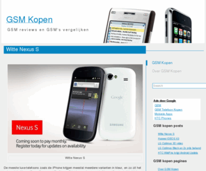 gsm-kopen.net: GSM Kopen
GSM Kopen: We proberen in deze blog u zo goed mogelijk te helpen met het kopen van een nieuwe GSM.