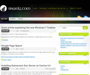 sinwolf.com: Sinwolf.com « cat /home/xalauc/brain > /dev/null
cat /home/xalauc/brain > /dev/null